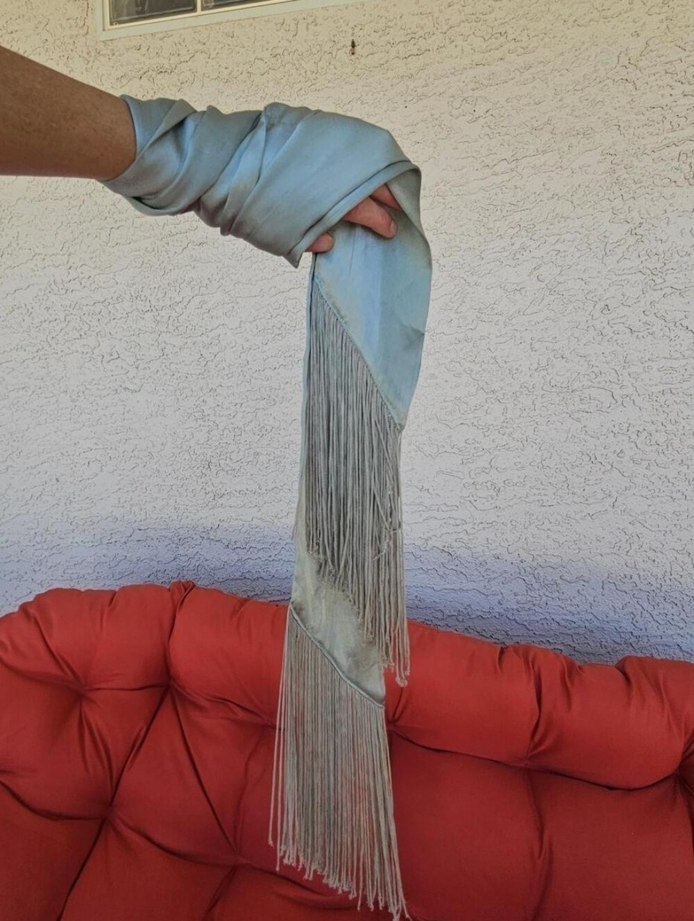 Long Fringe Skinny Scarf Twilly Belt - Picture 7 of 11
